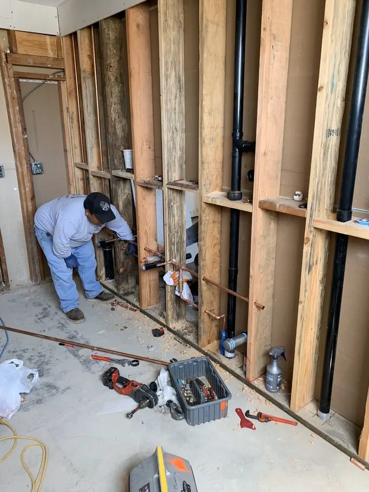 Commercial rough-in plumbing for Water Heater Replacement in Greenwood